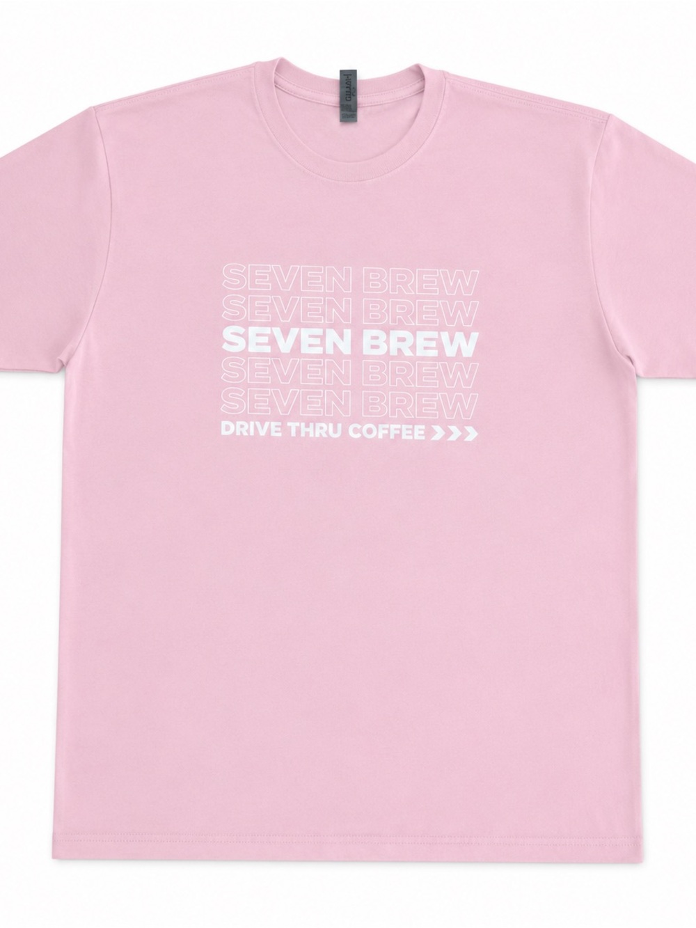 7Brew Drive Thru Coffee Adult Pink T-Shirt Size XL Logo NWOT